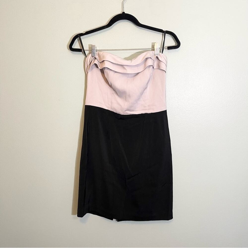 H&M Colorblock Strapless Sleeveless Dress Grey‎ Black Size 10